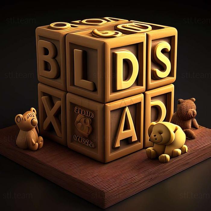 3D модель Гра ABC Cubes Teddys Playground (STL)